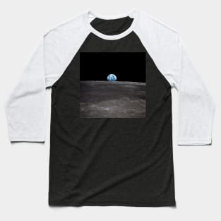 Planet Earth Crescent rises above the Moon horizon Baseball T-Shirt